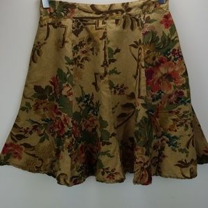 British Khaki A-Line Skirt